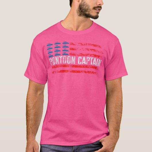 Boating Pontoon Captain 4Th Of July Pontoon Boat T-shirt (Voorkant)