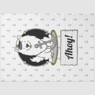 Boating Sailing Nautical American Eskimo Dog Cute Tissuepapier