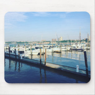 Boats aan de Hudson-rivier, Riverside-park, NYC Muismat