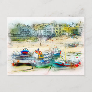 BOATS ALS PIJNEN BRIEFKAART