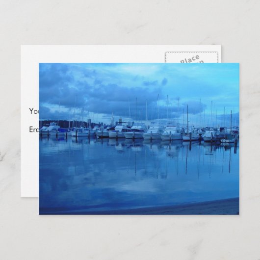 Boats and Reflections at Royal Perth Yacht Club Briefkaart (Voorkant / Achterkant)