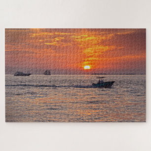 Boats at Key West, Florida, bij Sunset Legpuzzel