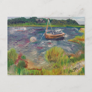 Boats bij de Springs East Hampton Briefkaart