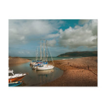 Boats bij Porlock Weir in Somerset