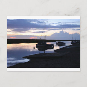 Boats Blakeney at dusk Briefkaart