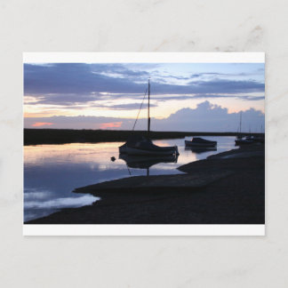 Boats Blakeney at dusk Briefkaart
