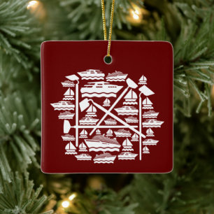 Boats en hoeren keramisch ornament
