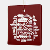 Boats en hoeren keramisch ornament (Links)