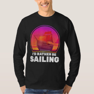 Boats ID eerder verzend de kapitein van de schipbr T-shirt