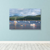 Boats in Barmouth Harbour Canvas Afdruk (Insitu (Houten vloer))