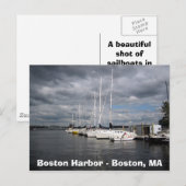 Boats in Boston Harbour Briefkaart (Voorkant / Achterkant)