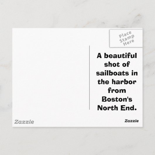 Boats in Boston Harbour Briefkaart (Achterkant)