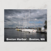 Boats in Boston Harbour Briefkaart (Voorkant)