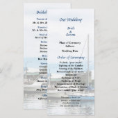 Boats in Bridgetown Barbados Wedding Programme Programma (Voorkant / Achterkant)