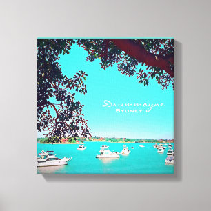 Boats in de haven Drummoyne Sydney Canvas Afdruk