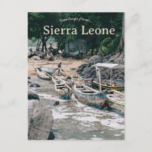 Boats in Harbour in Kent Sierra Leone Briefkaart (Voorkant)