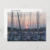 Boats in het Briefkaart New Bern (Voorkant / Achterkant)