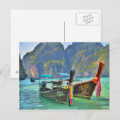 Boats in Maya Bay Briefkaart (Voorkant / Achterkant)