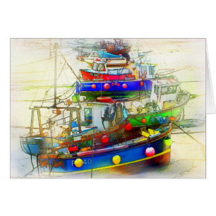 BOATS IN ST. IVES HARBOR