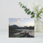 Boats in Vang Vieng Briefkaart (Staand voorkant)