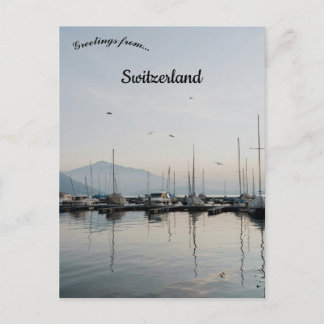 Boats in Zug Switzerland Briefkaart