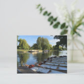Boats on the River, Stratford Upon Avon UK Travel Briefkaart (Staand voorkant)