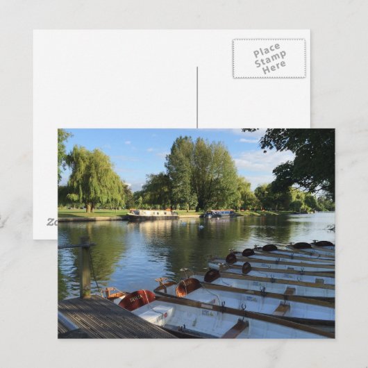 Boats on the River, Stratford Upon Avon UK Travel Briefkaart (Voorkant / Achterkant)
