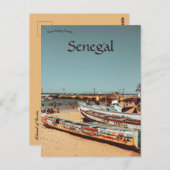 Boats op het eiland Gorée Dakar, regio Senegal Briefkaart (Voorkant / Achterkant)