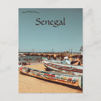 Boats op het eiland Gorée Dakar, regio Senegal Briefkaart
