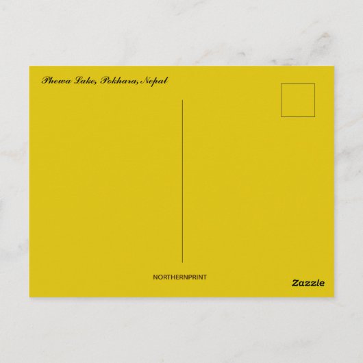 Boats op het Phewa-meer in Pokhara Nepal Briefkaart (Achterkant)