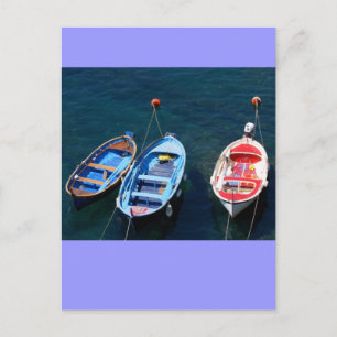 Boats Riomaggiore harbour Briefkaart