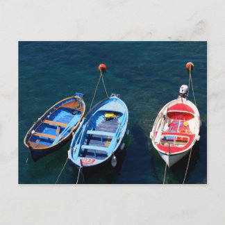 Boats Riomaggiore harbour Briefkaart