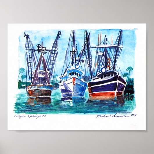 Boats-Tarpon-Springs Poster (Voorkant)