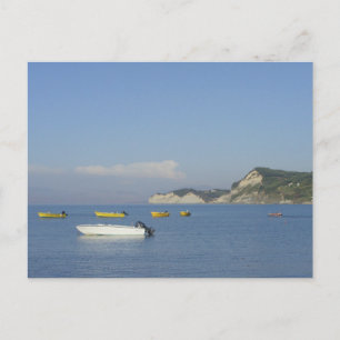 Boats te Sidari, Corfu (Griekenland) Briefkaart