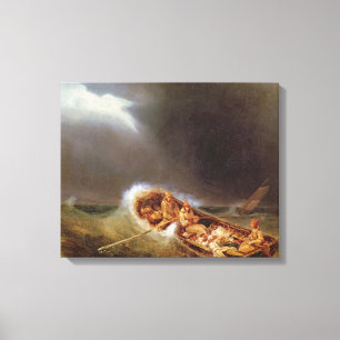 Boats van Dieppe die terugkeren van Gevist Canvas Afdruk