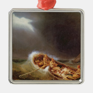 Boats van Dieppe die terugkeren van Gevist Metalen Ornament