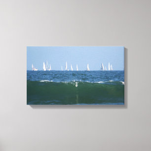 Boats & Waves_Stretched Canvas Afdrukken