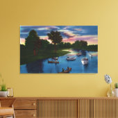 Boatscene in het Valley Park Genesee Canvas Afdruk (Insitu (Woonkamer))