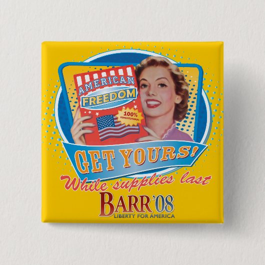 Bob Barr voor President  Button (Voorkant)