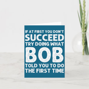 Bob Cadeau Naam D Verjaardag Grappig Kerstmis  Kaart