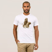 Bob Cratchit en Tiny Tim in een kerstkarol T-shirt (Voorkant volledig)