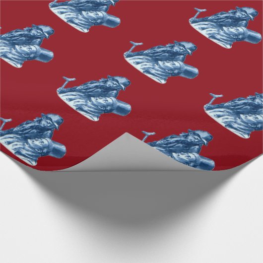 Bob Cratchit en Tiny Tim KerstCarol Cadeaupapier (Hoek)