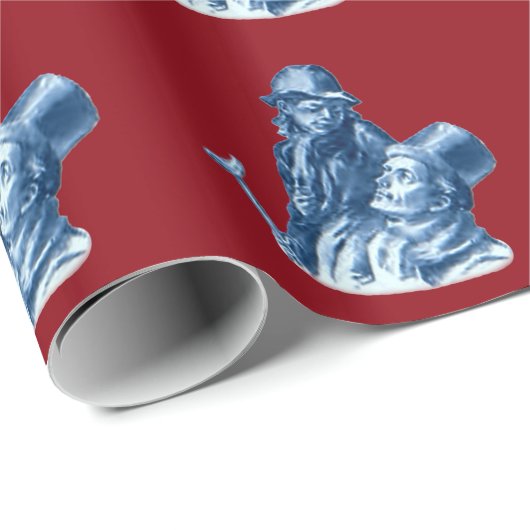 Bob Cratchit en Tiny Tim KerstCarol Cadeaupapier (Rol Hoek)