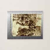 Bob Cratchit en Tiny Tim KerstCarol Legpuzzel (Horizontaal)