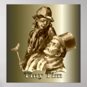 Bob Cratchit en Tiny Tim KerstCarol Poster (Voorkant)