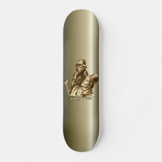 Bob Cratchit en Tiny Tim KerstCarol Skateboard (Voorkant)