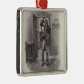Bob Cratchit en Tiny Tim uit 'Charles Dickens: Metalen Ornament (Rechts)