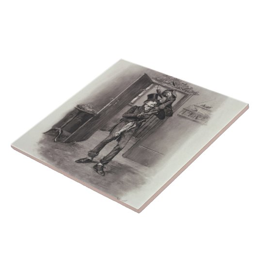 Bob Cratchit en Tiny Tim uit 'Charles Dickens: Tegeltje (Zijkant)