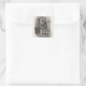Bob Cratchit en Tiny Tim uit 'Charles Dickens: Vierkante Sticker (Tas)