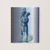 Bob Cratchit Holding Tiny Tim KerstCarol Legpuzzel (Verticaal)